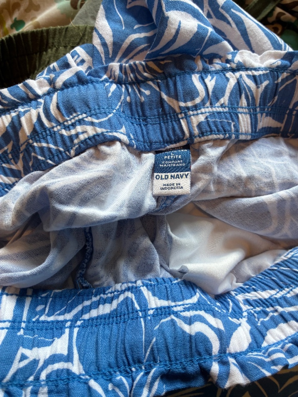 Petite high rise barrel leg gauze pants from Old Navy
